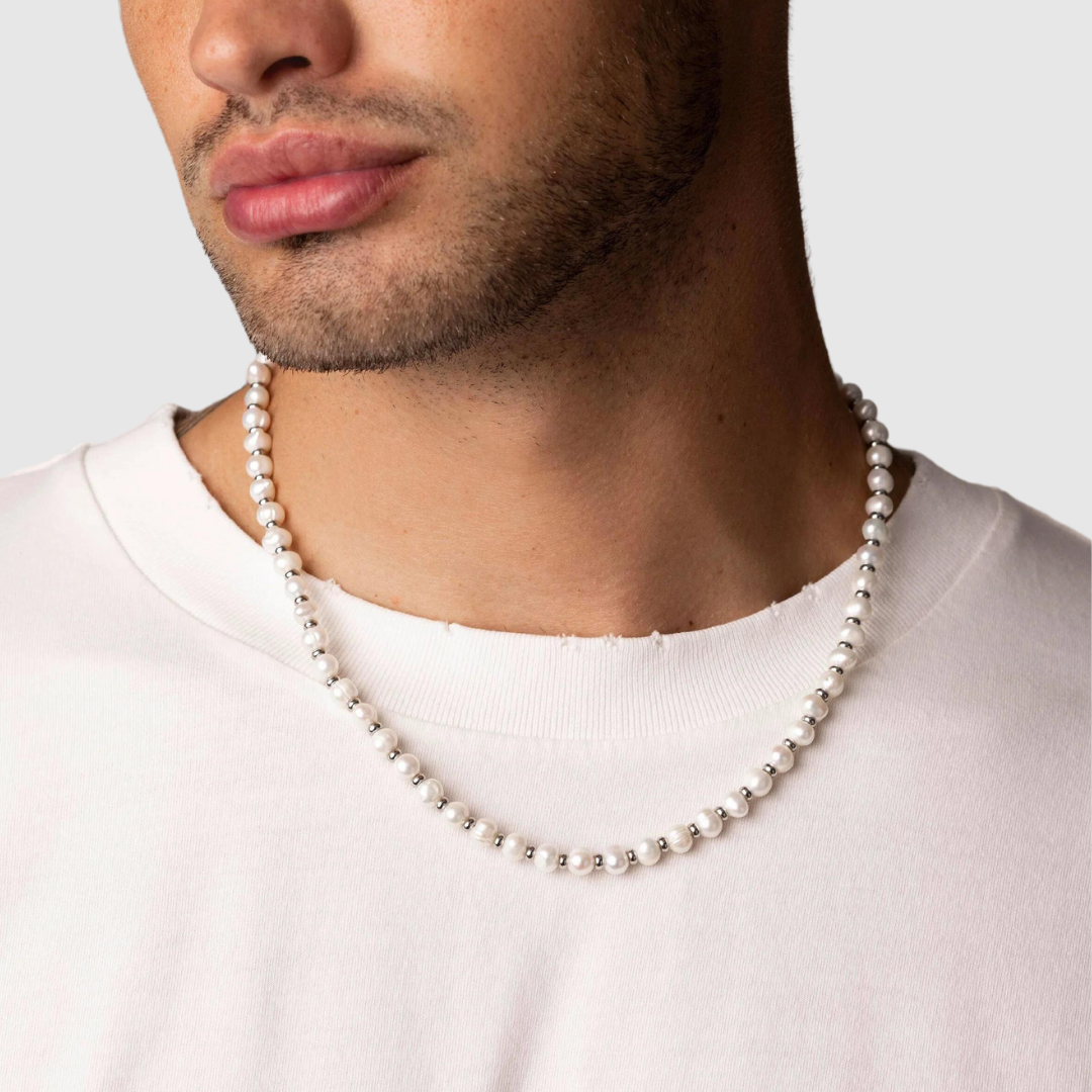 Pearls & Silver Chain