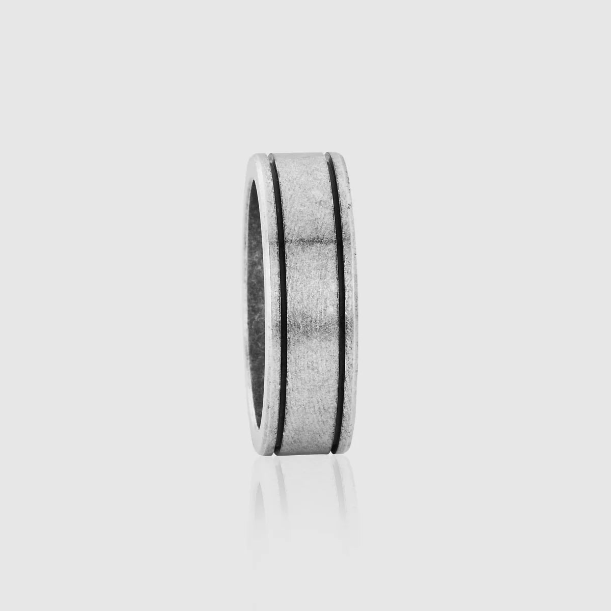 Oxidized Lines Ring - 10