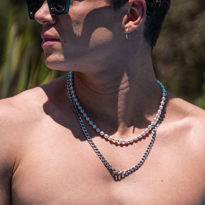Pearls & Silver Chain