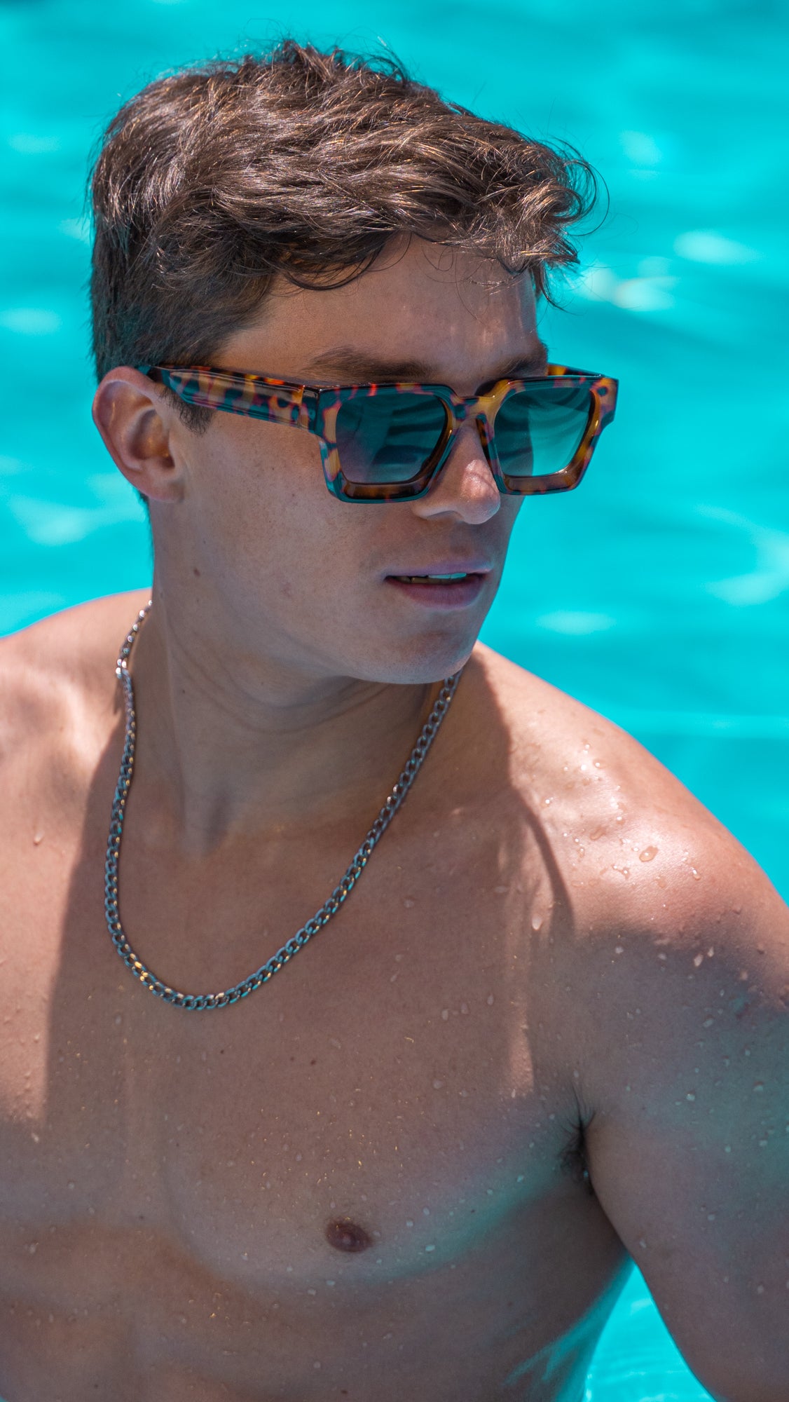 Square Brown Leopard Retro