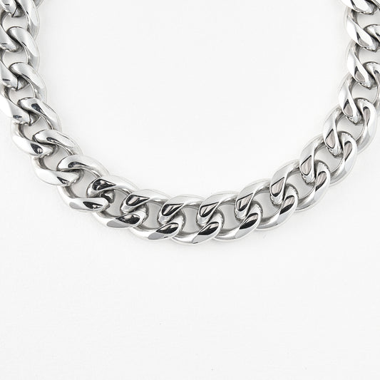 Silver Cuban Link 9mm