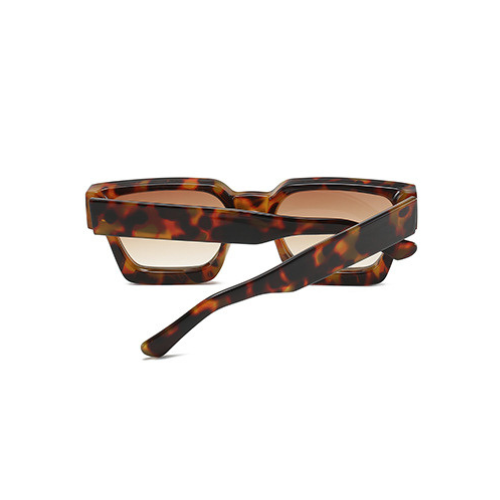 Square Brown Leopard Retro