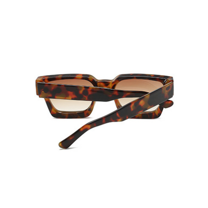Square Brown Leopard Retro